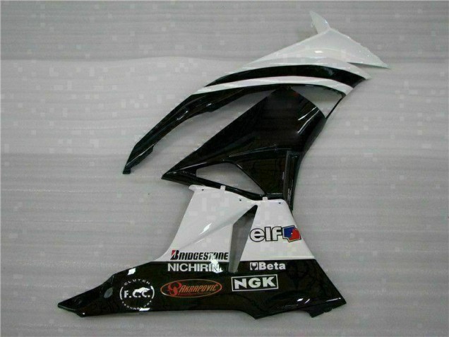 Injeção Kits Carenagem Kawasaki ZX6R 2009-2012 - Preto Branco 3M Touch4