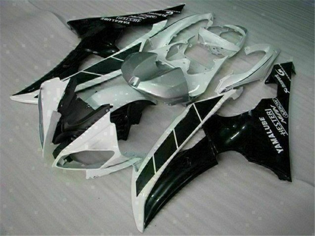 Injeção Kits Carenagem Yamaha R6 2008-2016 - Branco Preto Injeção Kits Carenagem Yamaha R6 2008-2016 - Branco Preto