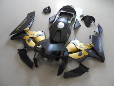 Kit Carenagem Honda CBR 600RR 2003-2004 - Preto Ouro Decalque