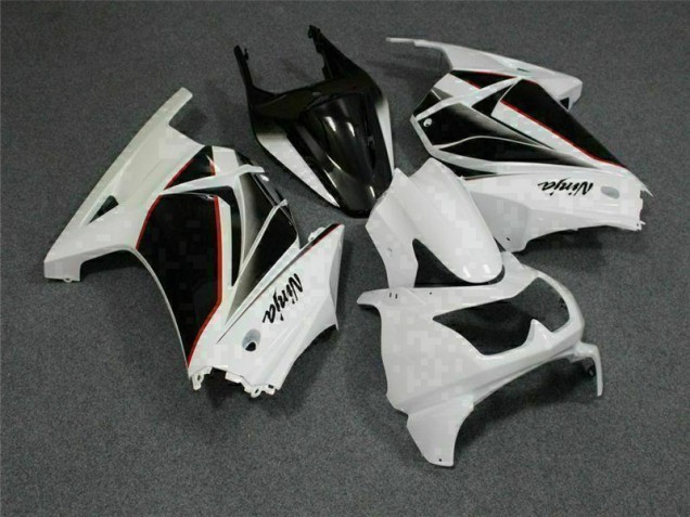 Kit Carenagem Kawasaki EX250 2008-2012 - Branco Preto Ninja Kit Carenagem Kawasaki EX250 2008-2012 - Branco Preto Ninja