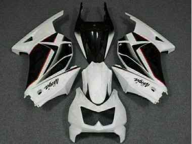 Kit Carenagem Kawasaki EX250 2008-2012 - Branco Preto Ninja
