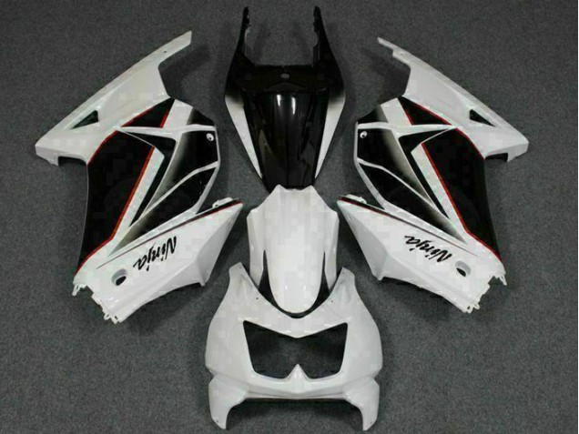 Kit Carenagem Kawasaki EX250 2008-2012 - Branco Preto Ninja Kit Carenagem Kawasaki EX250 2008-2012 - Branco Preto Ninja
