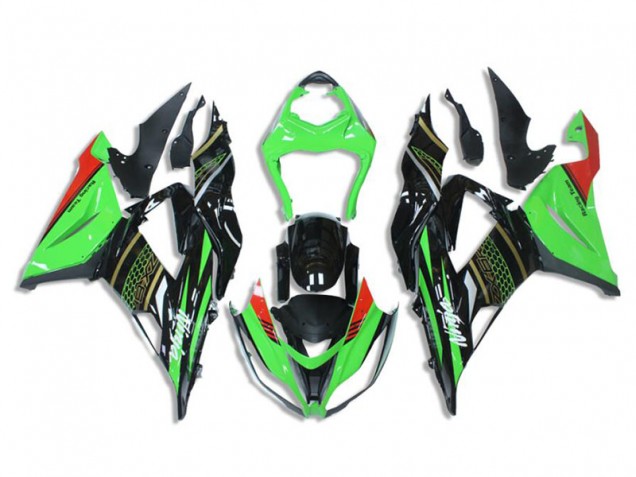 Kit Carenagem Kawasaki EX650 2017-2019 - Verde Preto