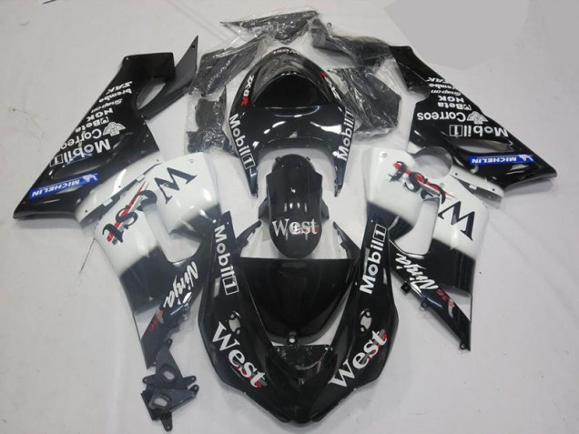 Kit Carenagem Kawasaki ZX10R 2006-2007 - Branco Preto Kit Carenagem Kawasaki ZX10R 2006-2007 - Branco Preto