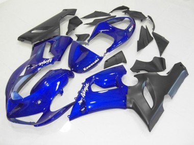 Kit Carenagem Kawasaki ZX6R 2005-2006 - Azul Preto