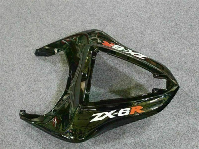 Kit Carenagem Kawasaki ZX6R 2007-2008 - Preto Vermelho Chama Kit Carenagem Kawasaki ZX6R 2007-2008 - Preto Vermelho Chama