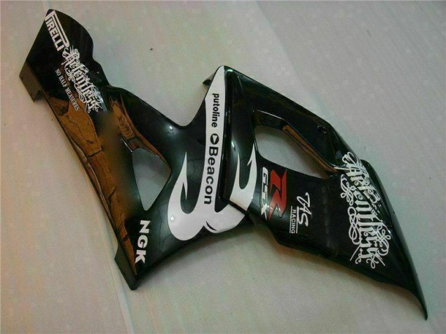 Kit Carenagem Suzuki GSXR 1000 K5 2005-2006 - Branco Preto Kit Carenagem Suzuki GSXR 1000 K5 2005-2006 - Branco Preto