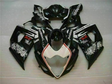 Kit Carenagem Suzuki GSXR 1000 K5 2005-2006 - Branco Preto