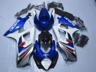 Kit Carenagem Suzuki GSXR 1000 K7 2007-2008 - Azul Branco