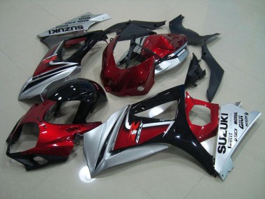 Kit Carenagem Suzuki GSXR 1000 K7 2007-2008 - Vermelho Preto Prata
