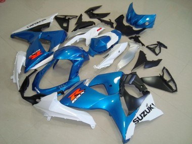 Kit Carenagem Suzuki GSXR 1000 K9 2009-2016 - Azul & Branco Estilo OEM