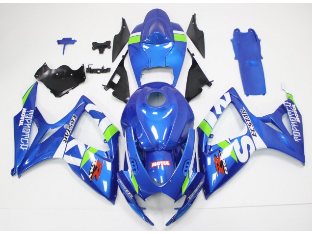Kit Carenagem Suzuki GSXR 600 / 750 K6 2006-2007 - Azul Branco Kit Carenagem Suzuki GSXR 600 / 750 K6 2006-2007 - Azul Branco