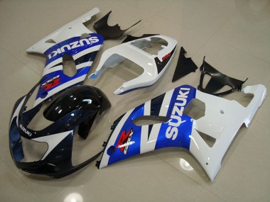 Kit Carenagem Suzuki GSXR 750 K1 K2 K3 2001-2003 - Azul Branco