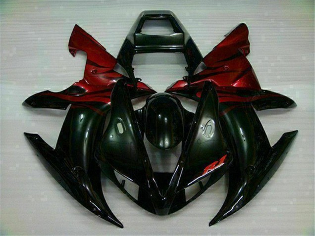 Kit Carenagem Yamaha R1 2002-2003 - Preto Vermelho Kit Carenagem Yamaha R1 2002-2003 - Preto Vermelho