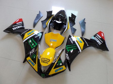 Kit Carenagem Yamaha R1 2012-2014 - Amarelo Preto Monster
