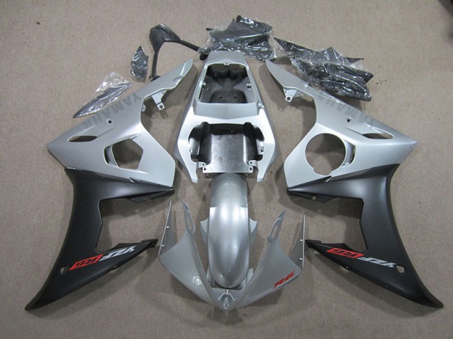 Kit Carenagem Yamaha R6 2003-2005 - Prata Preto Kit Carenagem Yamaha R6 2003-2005 - Prata Preto