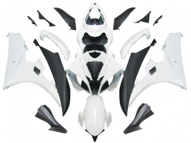 Kit Carenagem Yamaha R6 2006-2007 - Branco Preto Kit Carenagem Yamaha R6 2006-2007 - Branco Preto