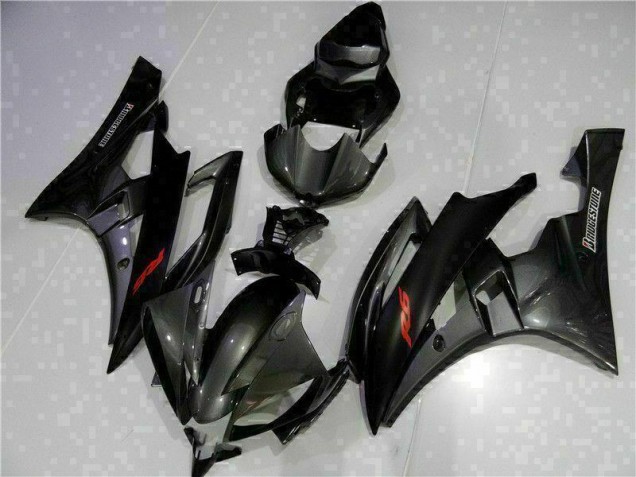Kit Carenagem Yamaha R6 2006-2007 - Cinzento Preto Kit Carenagem Yamaha R6 2006-2007 - Cinzento Preto