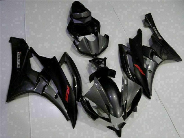 Kit Carenagem Yamaha R6 2006-2007 - Cinzento Preto Kit Carenagem Yamaha R6 2006-2007 - Cinzento Preto
