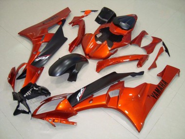 Kit Carenagem Yamaha R6 2006-2007 - Laranja Preto Fosco