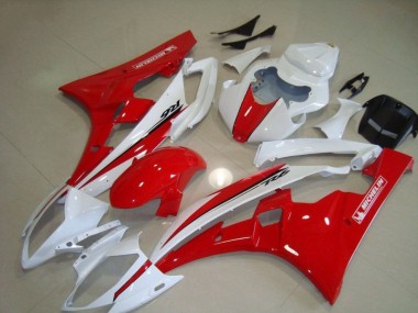 Kit Carenagem Yamaha R6 2006-2007 - Vermelho Branco