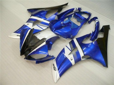 Kit Carenagem Yamaha R6 2008-2016 - Azul Branco Preto