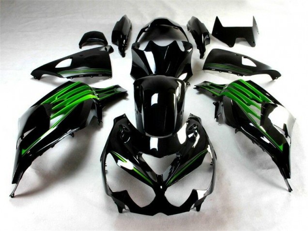 Kit Completo Carenagem Kawasaki EX250 2008-2012 - Preto Verde Kit Completo Carenagem Kawasaki EX250 2008-2012 - Preto Verde