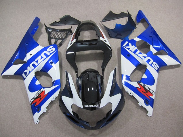 Kit Completo Carenagem Suzuki GSXR 1000 K1 2000-2002 - Azul Branco Decalque Kit Completo Carenagem Suzuki GSXR 1000 K1 2000-2002 - Azul Branco Decalque