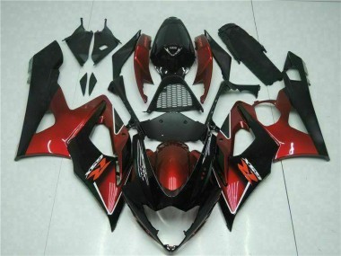Kit Completo Carenagem Suzuki GSXR 1000 K5 2005-2006 - Vermelho Preto