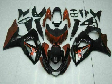 Kit Completo Carenagem Suzuki GSXR 1000 K9 2009-2016 - Castanho Preto
