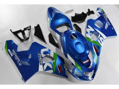 Kit Completo Carenagem Suzuki GSXR 600 / 750 K4 2004-2005 - Azul Branco