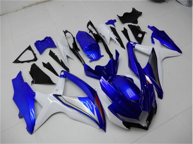 Kit Completo Carenagem Suzuki GSXR 600 / 750 K8 2008-2010 - Azul Branco Kit Completo Carenagem Suzuki GSXR 600 / 750 K8 2008-2010 - Azul Branco