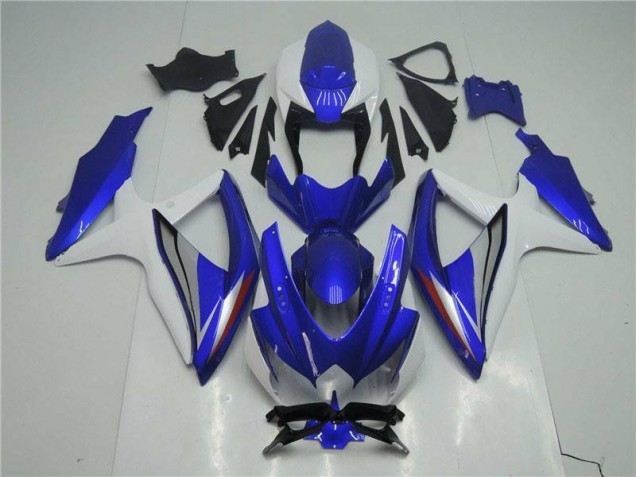 Kit Completo Carenagem Suzuki GSXR 600 / 750 K8 2008-2010 - Azul Branco Kit Completo Carenagem Suzuki GSXR 600 / 750 K8 2008-2010 - Azul Branco