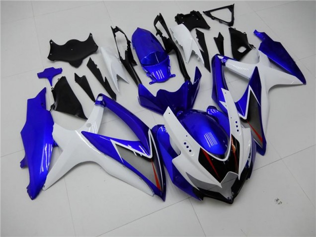 Kit Completo Carenagem Suzuki GSXR 600 / 750 K8 2008-2010 - Branco Azul Kit Completo Carenagem Suzuki GSXR 600 / 750 K8 2008-2010 - Branco Azul