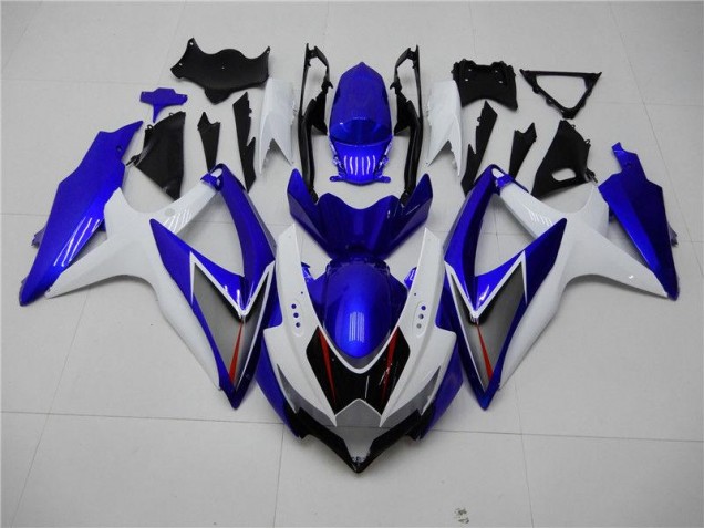 Kit Completo Carenagem Suzuki GSXR 600 / 750 K8 2008-2010 - Branco Azul Kit Completo Carenagem Suzuki GSXR 600 / 750 K8 2008-2010 - Branco Azul