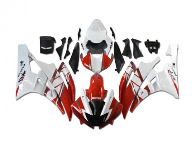 Kit Completo Carenagem Yamaha R1 2007-2008 - Vermelho Branco