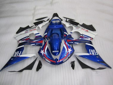 Kit Completo Carenagem Yamaha R6 2003-2005 - Azul Branco Motul Fiat
