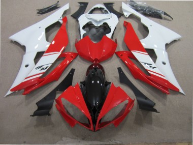 Kit Completo Carenagem Yamaha R6 2008-2016 - Vermelho Branco Preto