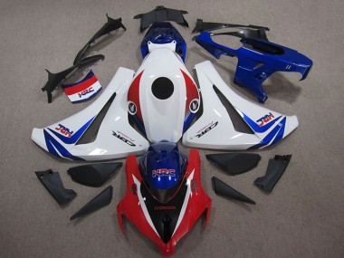 Kits Carenagem Honda CBR 1000RR 2008-2011 - Branco Azul Vermelho HRC