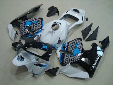 Kits Carenagem Honda CBR 600RR 2003-2004 - Branco Preto Azul