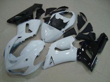 Kits Carenagem Kawasaki ZX6R 2005-2006 - Branco Preto