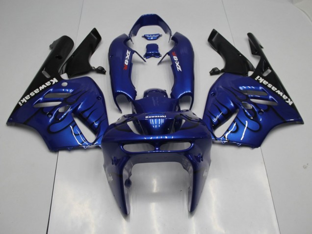 Kits Carenagem Kawasaki ZX9R 1994-1997 - Azul Preto Chama Kits Carenagem Kawasaki ZX9R 1994-1997 - Azul Preto Chama