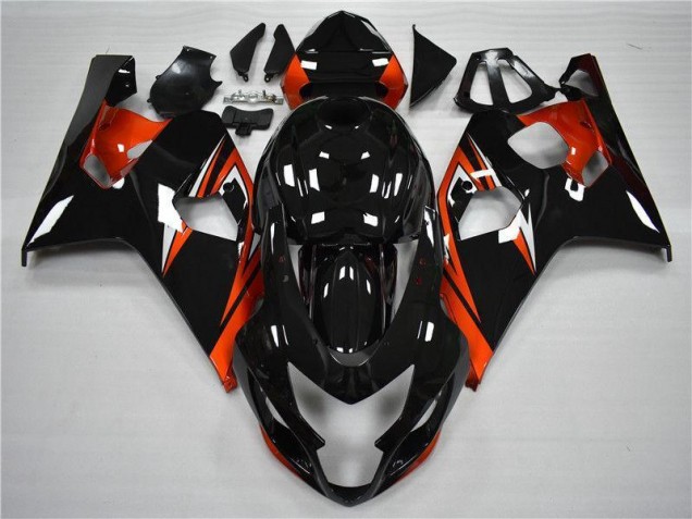 Kits Carenagem Suzuki GSXR 600 / 750 K4 2004-2005 - Laranja Preto Kits Carenagem Suzuki GSXR 600 / 750 K4 2004-2005 - Laranja Preto