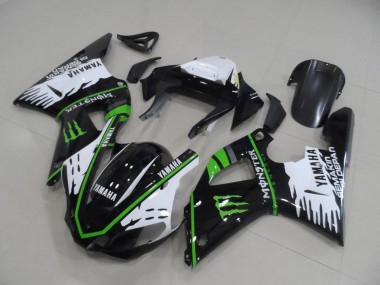 Kits Carenagem Yamaha R1 2000-2001 - Preto Branco Verde Monster