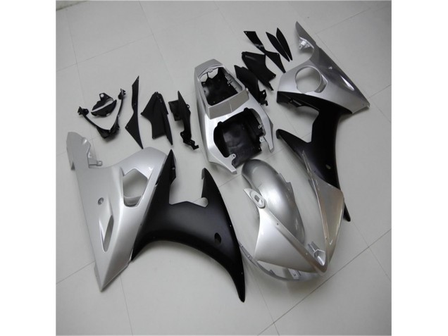 Kits Carenagem Yamaha R6 2003-2005 - Prata Preto Kits Carenagem Yamaha R6 2003-2005 - Prata Preto