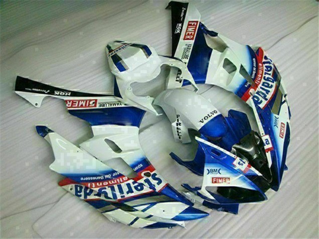 Kits Carenagem Yamaha R6 2006-2007 - Branco Azul Kits Carenagem Yamaha R6 2006-2007 - Branco Azul