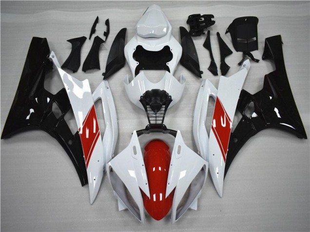 Kits Carenagem Yamaha R6 2006-2007 - Vermelho Branco Preto Kits Carenagem Yamaha R6 2006-2007 - Vermelho Branco Preto