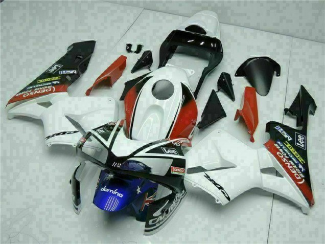 Kits Completo Carenagem Honda CBR 600RR 2003-2004 - Branco Azul Kits Completo Carenagem Honda CBR 600RR 2003-2004 - Branco Azul