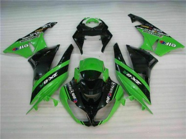 Kits Completo Carenagem Kawasaki ZX6R 2009-2012 - Preto Verde