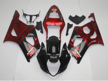 Kits Completo Carenagem Suzuki GSXR 1000 K3 2003-2004 - Preto Vermelho